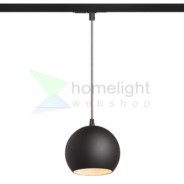 COPA egyfázisú áramkörös sínre fekete üveg 230V LED E27 11W