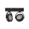 Kép KELLY LED II DIMM fali lámpa fekete 230V LED 2x12W 24° 3000K