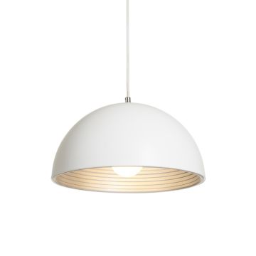 Kép CARISSIMA 40 függő lámpa matt fehér/ezüstszürke  230V LED E27 15W