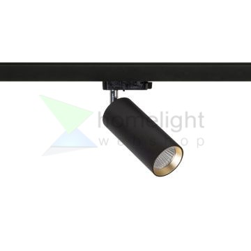MAVRO háromfázisú áramkörös sínre fekete/aranysárga 230V LED 12W 38° 3000K