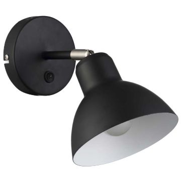 Kép BAROQUE fali lámpa fekete króm 230V LED E27 11W