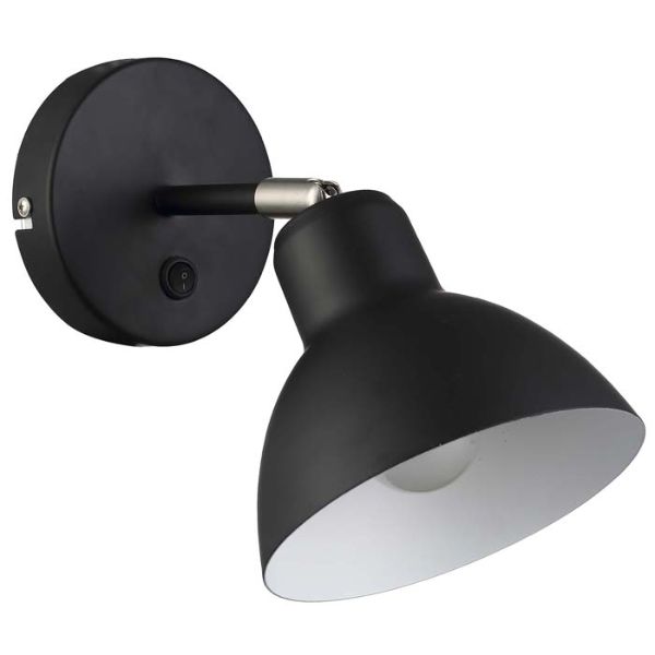 Kép BAROQUE fali lámpa fekete króm 230V LED E27 11W