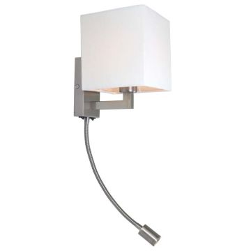 Kép TAINA lámpabúrával fehér matt nikkel 230V LED E27 LED 15+3W 25°  3000K