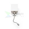 TAINA lámpabúrával fehér matt nikkel 230V LED E27 LED 15+3W 25°  3000K