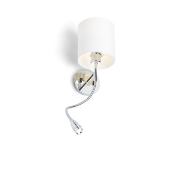 Kép VERSINA lámpabúrával fehér króm 230V LED E27 LED 15+3W 25°  3000K