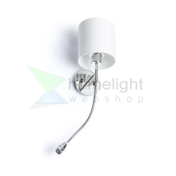 VERSINA lámpabúrával fehér króm 230V LED E27 LED 15+3W 25°  3000K