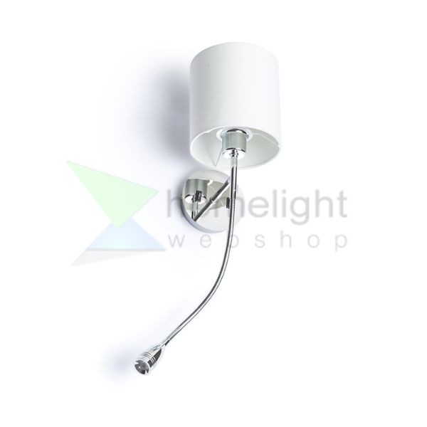 VERSINA lámpabúrával fehér króm 230V LED E27 LED 15+3W 25°  3000K