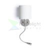 VERSINA lámpabúrával fehér króm 230V LED E27 LED 15+3W 25°  3000K