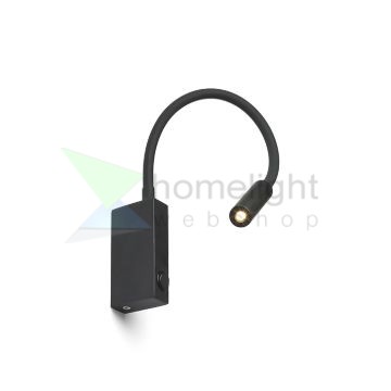 EKE fali lámpa fekete 230V LED 3W 60° 3000K
