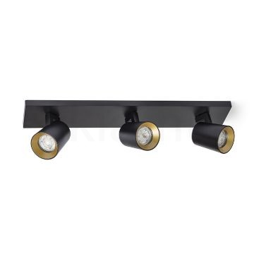 Kép KENNY III felületre szerelhető fekete/aranysárga  230V LED GU10 3x8W