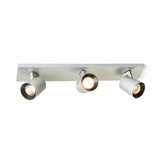 Kép KENNY III felületre szerelhető  szálcsiszolt alumínium/fekete 230V LED GU10 3x8W