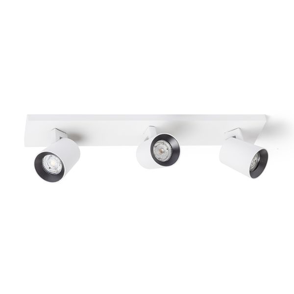 Kép KENNY III felületre szerelhető fehér/fekete  230V LED GU10 3x8W