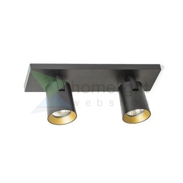 KENNY II felületre szerelhető fekete/aranysárga  230V LED GU10 2x8W