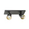 Kép KENNY II felületre szerelhető fekete/aranysárga  230V LED GU10 2x8W
