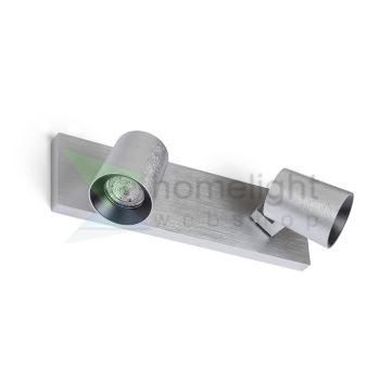 KENNY II felületre szerelhető  szálcsiszolt alumínium/fekete 230V LED GU10 2x8W