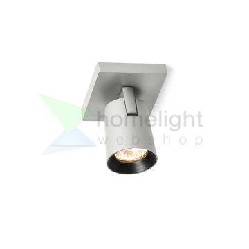 KENNY I felületre szerelhető  szálcsiszolt alumínium/fekete 230V LED GU10 8W