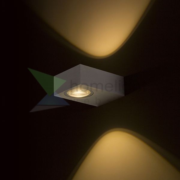 KORSO II fali lámpa szálcsiszolt alumínium 230V LED 2x3W 120° IP54 3000K