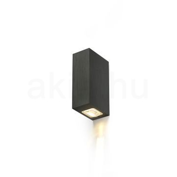 Kép NICK II fali lámpa fekete elox 230V LED 2x3W 10° IP54 3000K