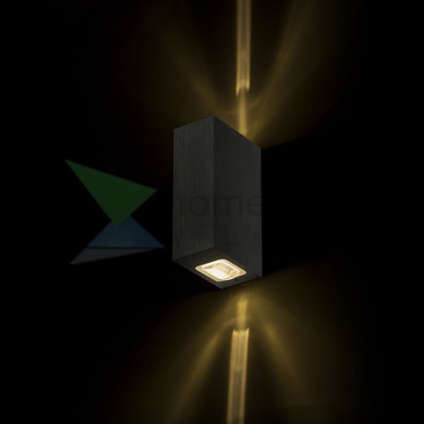 NICK II fali lámpa fekete elox 230V LED 2x3W 10° IP54 3000K