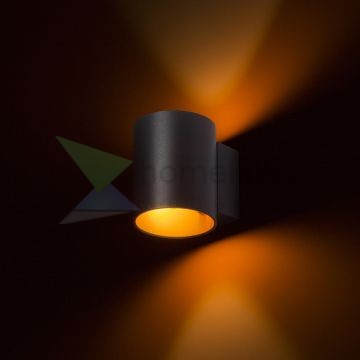 TUBA W fali lámpa matt fekete/aranysárga  230V LED G9 5W