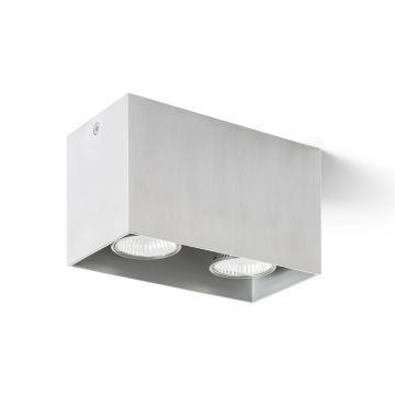 Kép AGATE II mennyezeti lámpa  szálcsiszolt alumínium 230V LED GU10 2x7W