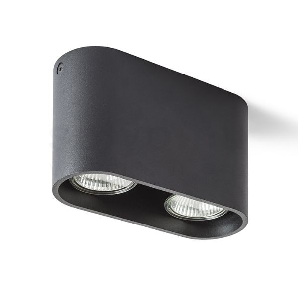 Kép MANTOVA II mennyezeti lámpa matt fekete  230V LED GU10 2x7W
