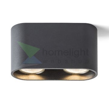 MANTOVA II mennyezeti lámpa matt fekete  230V LED GU10 2x7W