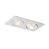 Kép PASADENA GU10 SQ II süllyesztett lámpa  szálcsiszolt alumínium 230V LED GU10 2x7W