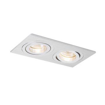 Kép PASADENA GU10 SQ II süllyesztett lámpa  szálcsiszolt alumínium 230V LED GU10 2x7W