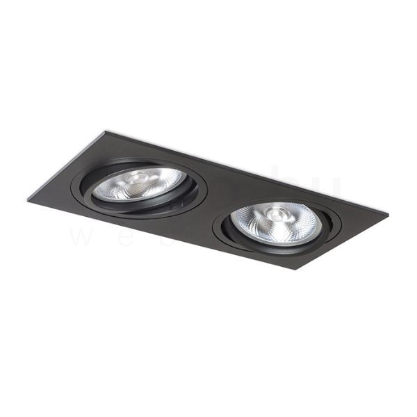 Kép PASADENA G53 SQ II  fekete  230V LED G53 2x15W