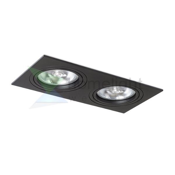 PASADENA G53 SQ II  fekete  230V LED G53 2x15W