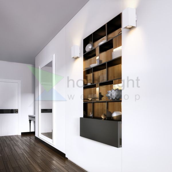 AGATE II fali lámpa matt fehér  230V LED GU10 2x7W