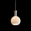 Kép PULIRE RD függő lámpa  opál üveg/fa/króm 230V LED E14 6W