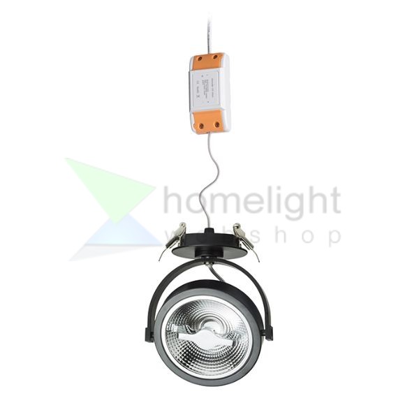KELLY LED DIMM félsüllyesztett fekete  230V LED 12W 24°  3000K