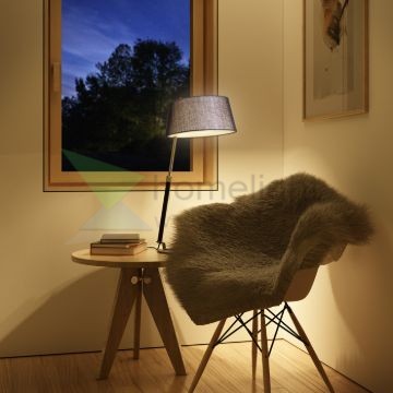 RITZY asztali lámpa fekete króm 230V LED E27 15W