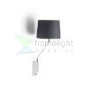 SHARP fali lámpa fekete króm 230V LED E27 15W