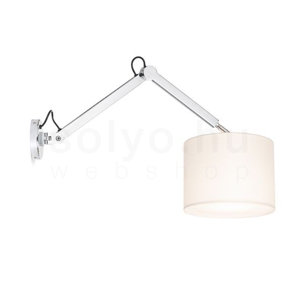 Kép MADISON W fali lámpa fehér króm 230V LED E27 15W