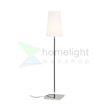 LULU állólámpa fehér/fekete króm 230V LED E27 8W