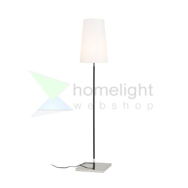 LULU állólámpa fehér/fekete króm 230V LED E27 8W