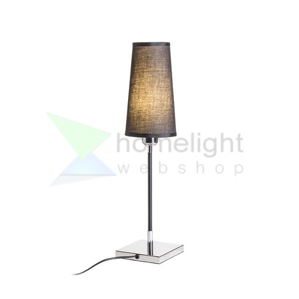 LULU asztali lámpa fekete króm 230V LED E27 8W