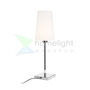 LULU asztali lámpa fehér/fekete króm 230V LED E27 8W