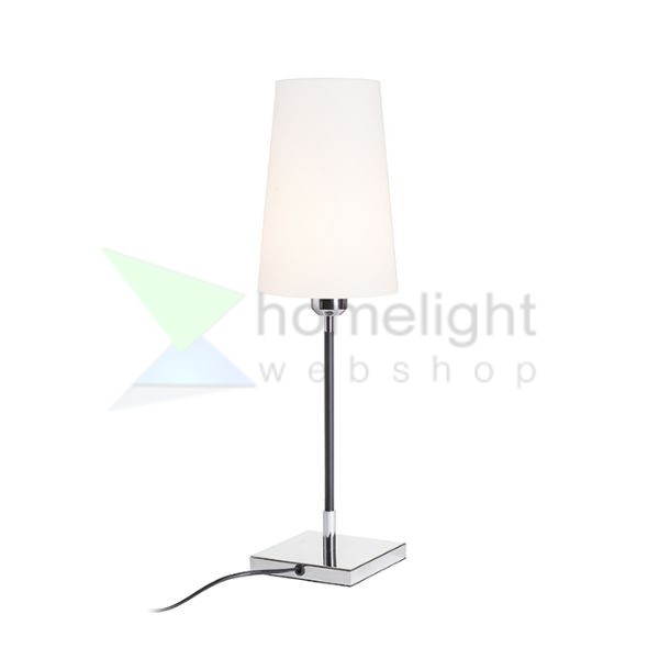LULU asztali lámpa fehér/fekete króm 230V LED E27 8W