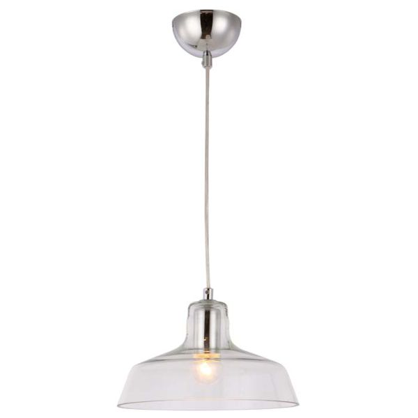 Kép DORA függő lámpa  tiszta üveg/króm 230V LED E27 11W