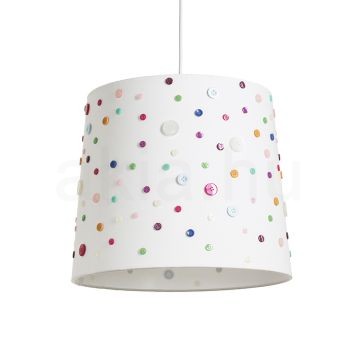 Kép DELISA 35/30 lámpabúra fehér gombok  max. 28W
