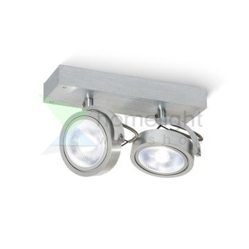 KELLY II fali lámpa  szálcsiszolt alumínium 230V LED G53 2x15W