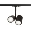 Kép BEEBA II egyfázisú áramkörös sínre fekete  230V LED GU10 2x8W