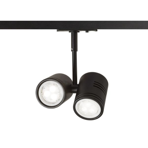 Kép BEEBA II egyfázisú áramkörös sínre fekete  230V LED GU10 2x8W
