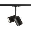 Kép BEEBA II egyfázisú áramkörös sínre fekete  230V LED GU10 2x8W