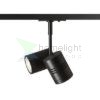 BEEBA II egyfázisú áramkörös sínre fekete  230V LED GU10 2x8W