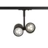 Kép BEEBA II egyfázisú áramkörös sínre fekete  230V LED GU10 2x8W
